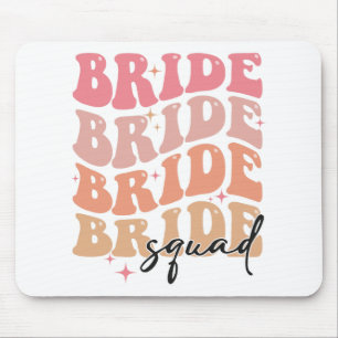 Braut-Squad Groovy-Thema-Bridal-Shower-Junggeselli Mousepad