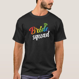 Braut Squad Hochzeit Dusche Brautjungfer Schwul Le T-Shirt