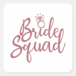 Braut-Squad - Junggesellinnen-Abschied Braut Hochz Quadratischer Aufkleber