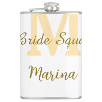 Braut-Squad-Monogramm goldene Brautparty einfach