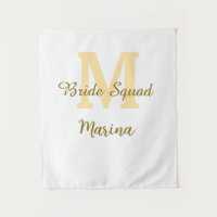Braut-Squad-Monogramm goldene Brautparty einfach