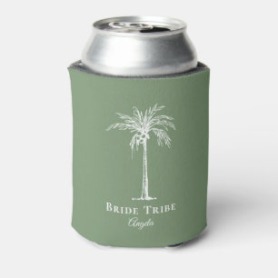 Braut Stamm Sage Green White Palm Tree Custom Dosenkühler