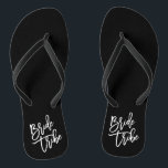 Braut-Stamm-Weiß-Skript Flip Flops<br><div class="desc"></div>