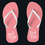 Braut-Stamm-Weiß-Skript Flip Flops<br><div class="desc"></div>