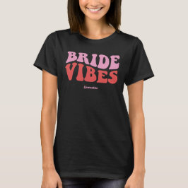 Braut Stimmung Retro Personalisiertes Junggesellin T-Shirt