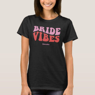 Braut Stimmung Retro Personalisiertes Junggesellin T-Shirt