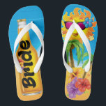 Braut-Strand-Flitterwochen Flip Flops<br><div class="desc">Setzen Sie Braut-Flitterwochen auf den Strand! Tropische Bierstrandbraut drehen Reinfälle um. Großes Geschenk für die Jungvermähltenbraut. Bräutigam verfügbar auch!</div>