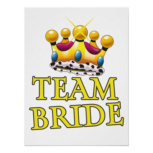 Braut-Team Hochzeitskrone Poster (Vorderseite)