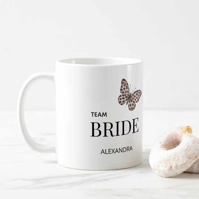 Braut-Team Individuelles Hochzeitsdesign Kaffeetasse (Mit Donut)