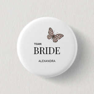 Braut-Team Personalisiertes Hochzeitsdesign Button
