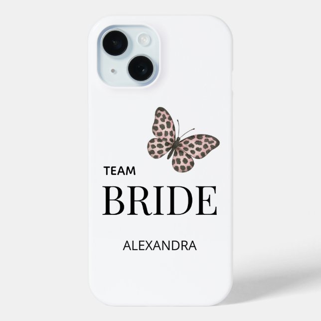 Braut-Team Personalisiertes Hochzeitsdesign Case-Mate iPhone Hülle (Rückseite)