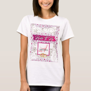 Braut-To-Be Personalisiertes Monogramm T-Shirt