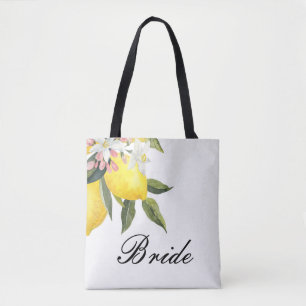 Braut-Tote-Rucksack mit Zitronen