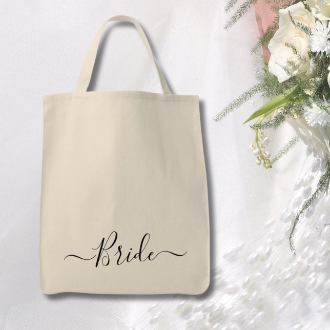 Braut Tragetasche (Mother of the Groom modern script wedding party Tote Bag
)
