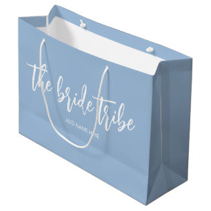 Braut Tribe Dusty Blue Benutzerdefinierte Hochzeit Große Geschenktüte