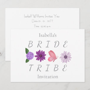Braut Tribe Floral Junggesellinnenabschied  Einladung
