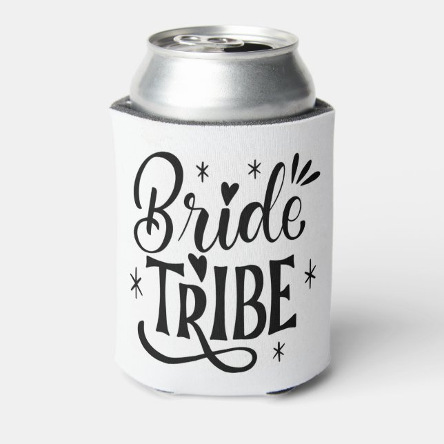 Braut Tribe Glitzerschrift Dosenkühler (Kanne Rückseite)