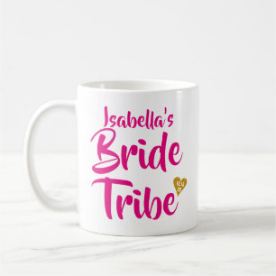 Braut Tribe Gold Datum Herz Personalisiert Kaffeetasse