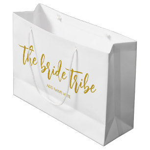 Braut Tribe Gold Weiß Hochzeit Große Geschenktüte