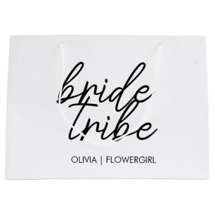 Braut Tribe   Moderne Blumenmädchen Hochzeit Große Geschenktüte