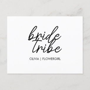 Braut Tribe   Moderne Blumenmädchen Hochzeit Postkarte
