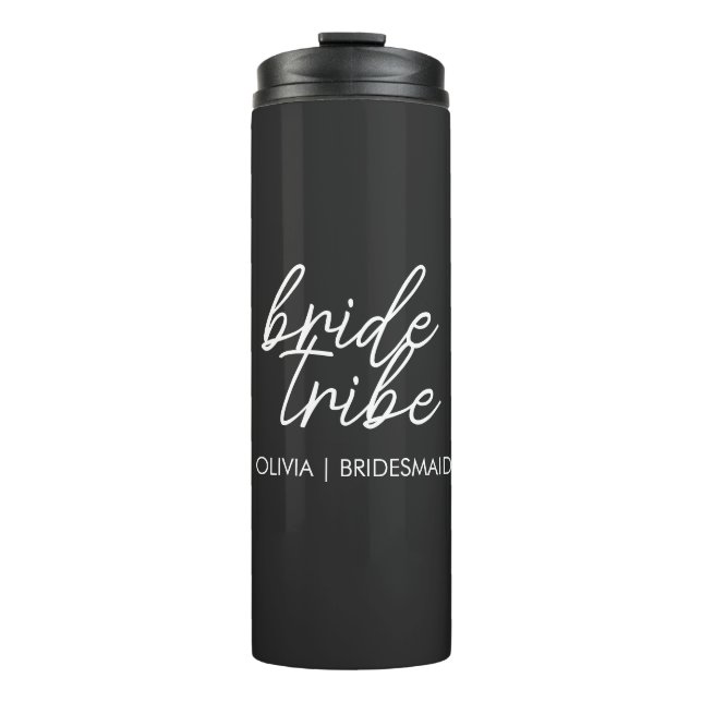 Braut Tribe | Moderne Brautjungfer Thermosbecher (Vorderseite)