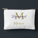 Braut Tribe Monogram Junggesellinnenabschied einfa Zubehörtasche<br><div class="desc">schönes Design</div>