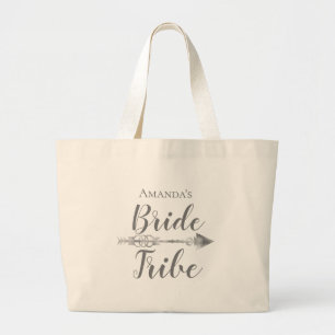 Braut Tribe Personalisiert Chic Boho Jumbo Stoffbeutel