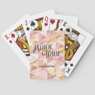 Braut Tribe Roségold Harlekin Diamant Brautjungfer Spielkarten