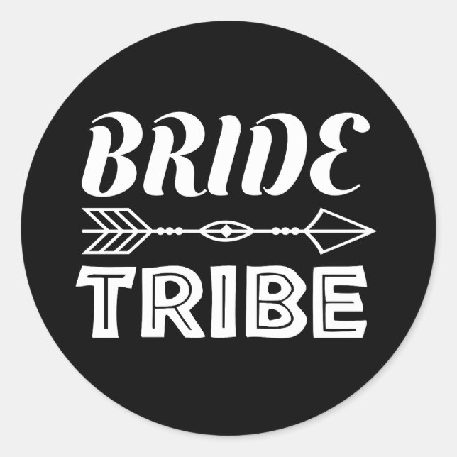 Braut Tribe Runder Aufkleber (Vorderseite)