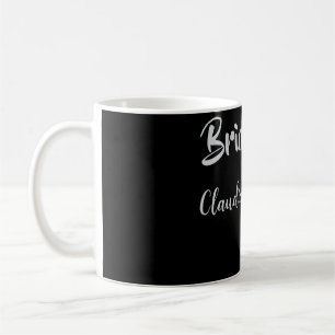 Braut-Truppe Brautjungfer Name Silber Schwarz Hoch Kaffeetasse