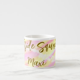 Braut-Truppe golden pastellrosa farbenfroher Glitt Espressotasse