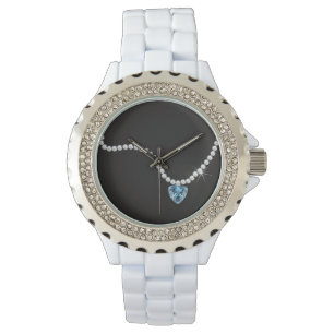 BRAUT u. Co aquamarine blaue Armbanduhr