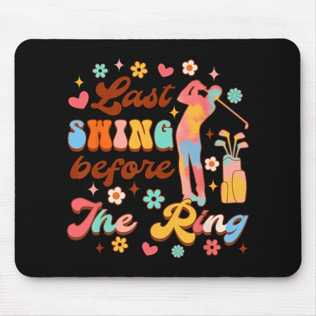Braut um Golf Bachelorette letzte Swing vor der Mousepad (Vorne)
