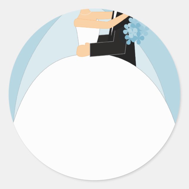 Braut und Boden Runder Aufkleber (Vorderseite)