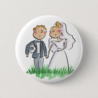 Braut und Boden und Fußball Button