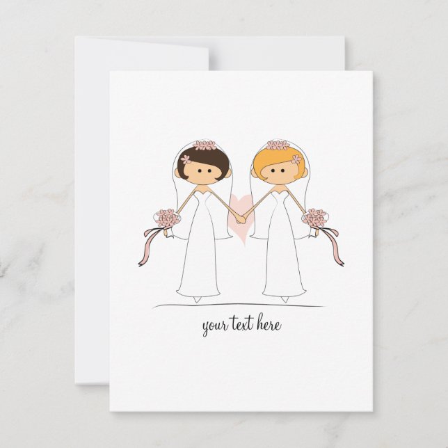 Braut-und Braut-Hochzeits-Einladungen Einladung (Vorderseite)