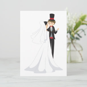 Braut und Bräutigam beim Tanzen Einladung