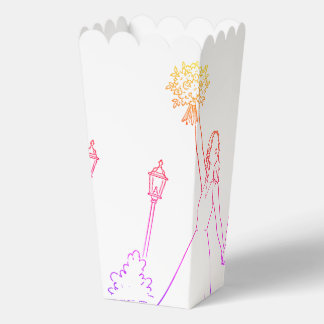 Braut und Bräutigam Doodle Popcorn Geschenktüte Geschenkschachtel