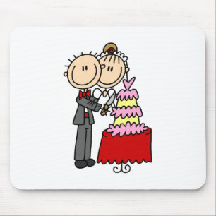 Braut und Bräutigam durch die Hochzeitstorte Mouse Mousepad