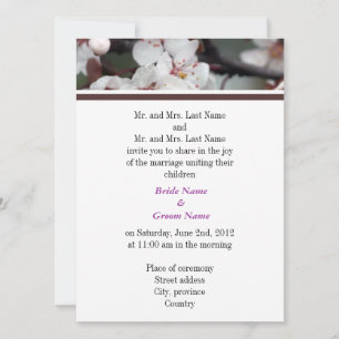 Braut und Bräutigam Eltern, Hochzeitseinladung Einladung