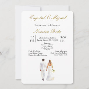 Braut- und Bräutigam-Hochzeit Einladung