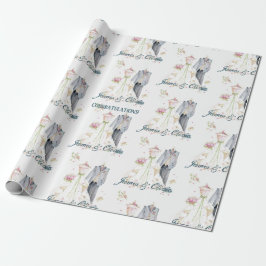 Braut und Bräutigam Hochzeitskleid nach Maß Geschenkpapier