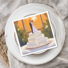 Braut und Bräutigam Hochzeitstorte Braune Wasserfa