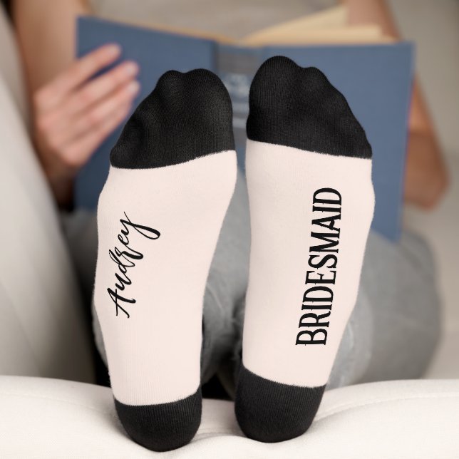 Braut und Bräutigam mit Hochzeitdatmosocken Socken (Unterseite)