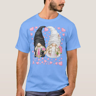 Braut und Bräutigam mit Niedlichem Herzmuster Mr. T-Shirt