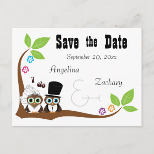 Braut und Bräutigam Save the Date Ankündigungspostkarte