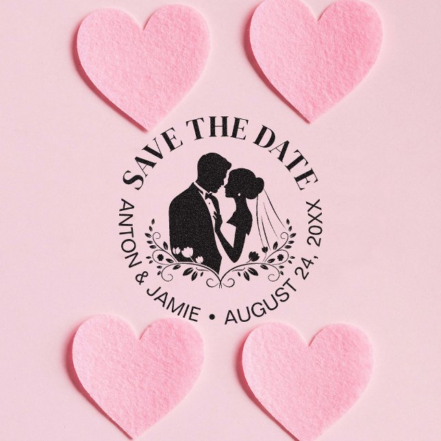 Braut und Bräutigam Save The Date Hochzeitsdatum N Gummistempel (Von Creator hochgeladen)
