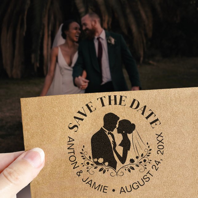 Braut und Bräutigam Save The Date Hochzeitsdatum N Permastempel (Von Creator hochgeladen)