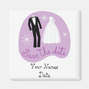 Braut und Bräutigam Save the Date Magnet